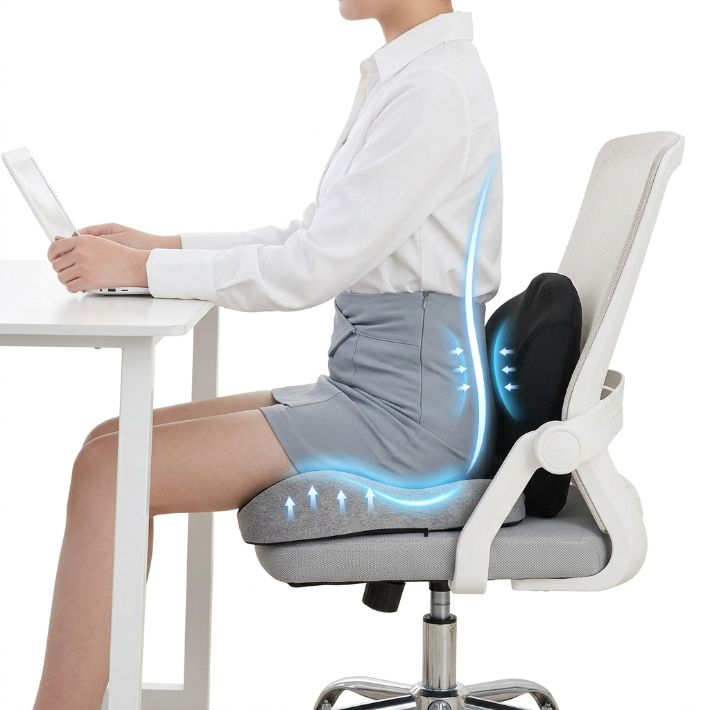 L-Shape Memory Foam Seat Cushion
